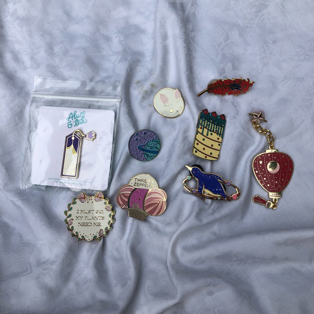 Alum and Ink Pins